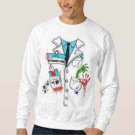 Custom Creepy Mad Scientist Halloween Labrador Kos Sweatshirt