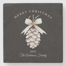 Custom Creme weiß pineca Weihnachtsgeschenk