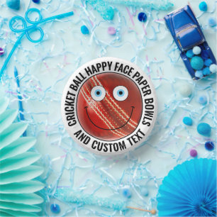 Custom Cricket Theme Party BLAUE EYES Happy Face 7 Pappteller
