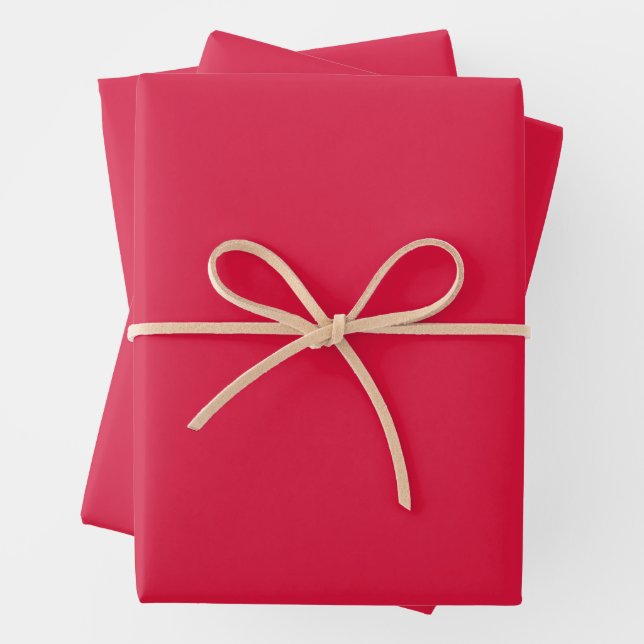 Custom Crimson Red Wrapping Paper Set (3 Sheets) Geschenkpapier Set (Beispiel)