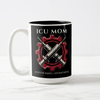 Custom Critical Care Nurse Mom Tactical Syringe Mu Zweifarbige Tasse