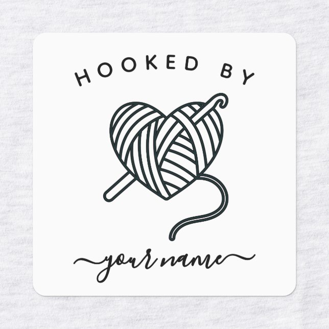 Custom Crochet Iron on Label for crafter Etiketten (Design 1)