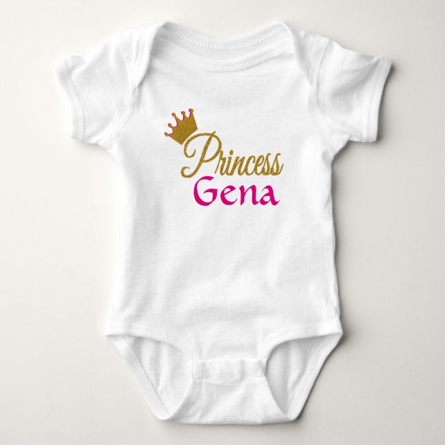 Custom Crown Princess Baby Strampler (Vorderseite)