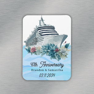 Custom Cruise 40. Wedding Anniversary Keepake Magnet