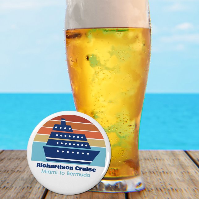Custom Cruise Ship Family Trip Sunset Keepake Flaschenöffner (Von Creator hochgeladen)