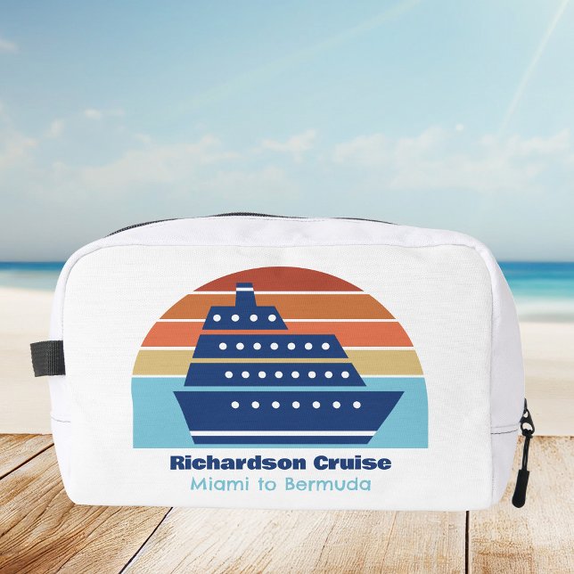 Custom Cruise Ship Ocean Liner Sunset Waschbeutel (Von Creator hochgeladen)