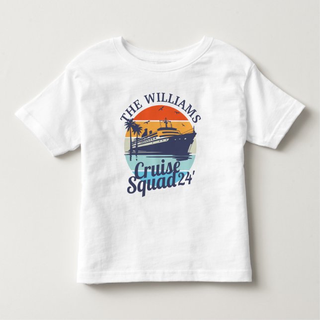 Custom Cruise Squad Family Group Freunde Sunset Kleinkind T-shirt (Vorderseite)