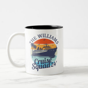 Custom Cruise Squad Family Group Freunde Sunset Zweifarbige Tasse