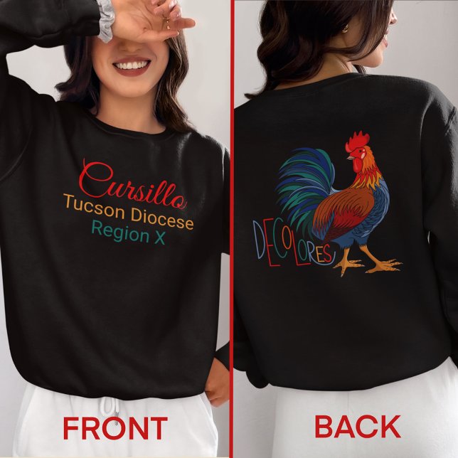 Custom Cursillo Decolores with Diocese & Region  Sweatshirt (Von Creator hochgeladen)