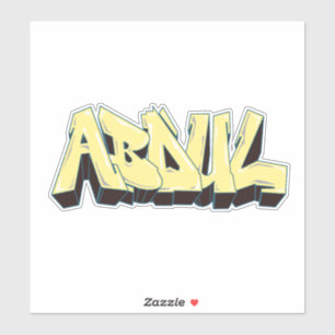 Custom-Cut "Abdul" Graffiti Vinyl Sticker