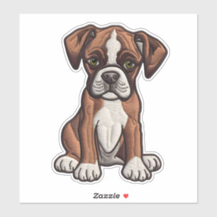 CUSTOM CUT Boxer Dog Digital Patch Sticker
