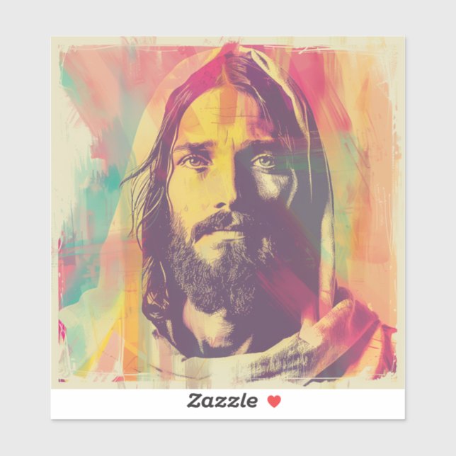 Custom Cut Jesus Vinyl Sticker (Blatt)