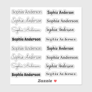Custom Cut Name Stickers Aufkleber