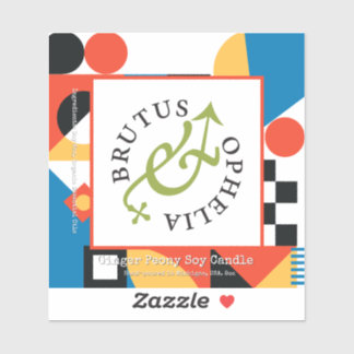 Custom-Cut Vinyl Abstract Geometric Product Label 