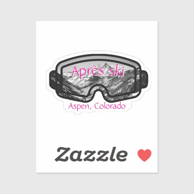 Custom-Cut Vinyl Aspen Apres Sticker (Blatt)