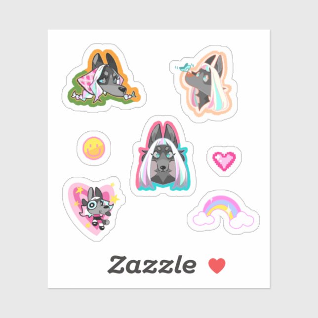 Custom-Cut Vinyl Sticker (Blatt)