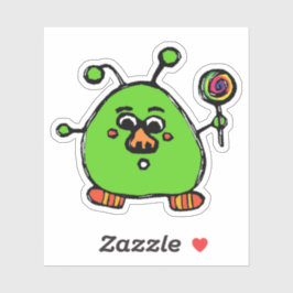 Custom-Cut Vinyl Sticker - Allen Alien