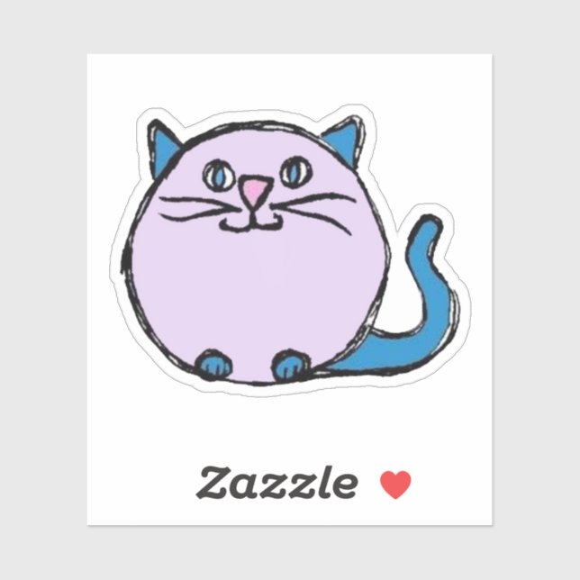 Custom-Cut Vinyl Sticker - Carlie Cat (Blatt)