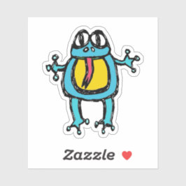 Custom-Cut Vinyl Sticker - Frankie Frog
