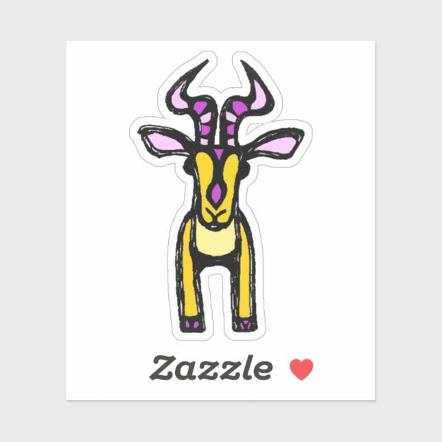 Custom-Cut Vinyl Sticker - Isabella Impala (Blatt)