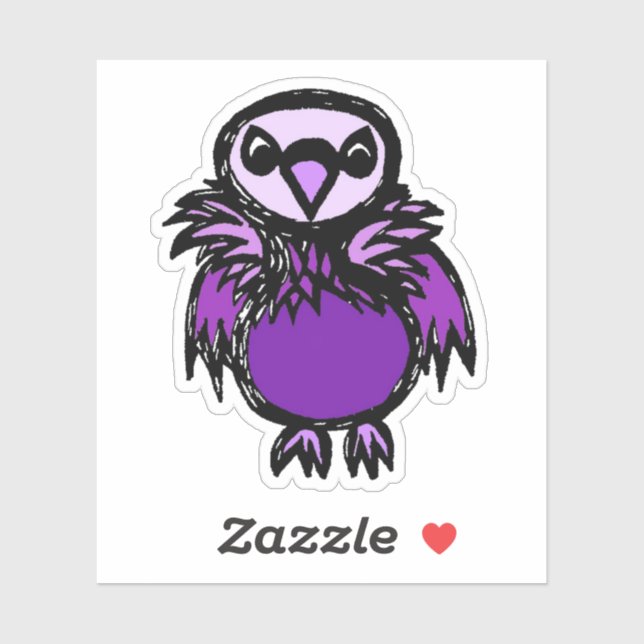 Custom-Cut Vinyl Sticker - Violet Vulture (Blatt)