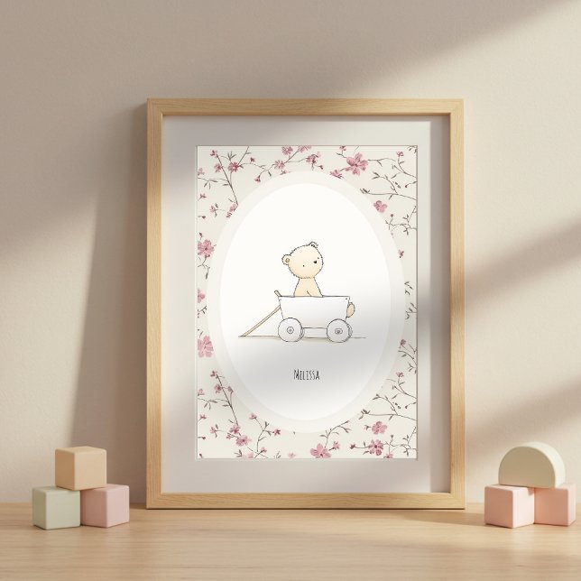 Custom Cute Baby Bear Art – Name Nursery Print Poster (Von Creator hochgeladen)
