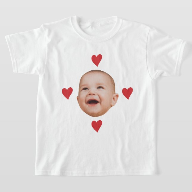 Custom Cute Baby Face One Photo T-Shirt (Ablage )
