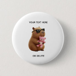Custom Cute Capybara Teddy Pin Button