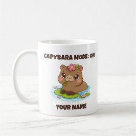 Custom Cute Kawaii Capybara Mode Coffee Mug Kaffeetasse