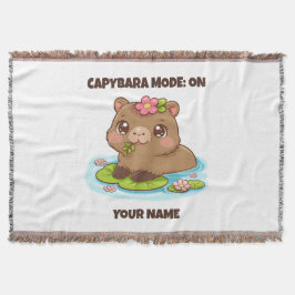 Custom Cute Kawaii Capybara Mode Decke