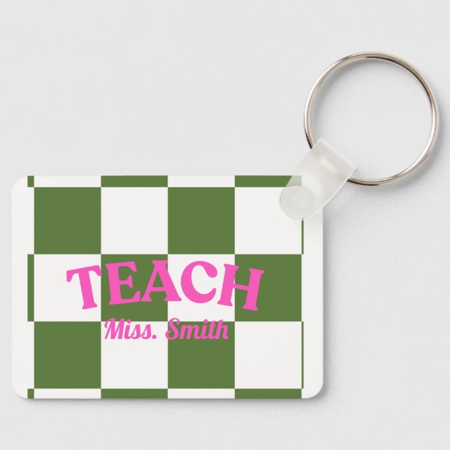 Custom Cute Teach Keychain Schlüsselanhänger (Vorderseite)