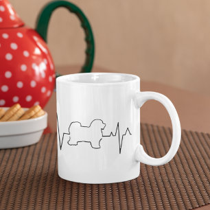 Custom Cute Valentine's Day Theme Heartbeat Dog Kaffeetasse