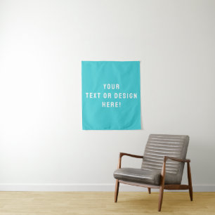 Custom Cyan-Blue Tapestry - Personalisiert für Sie Wandteppich