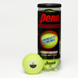 Custom 'D' Monogram Penn Sport Championship Gear Tennisbälle