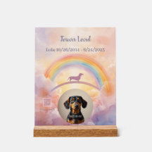 Custom Dachshund Rainbow Bridge Acrylic Sign