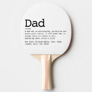 Custom Dad Definition Black And White Tischtennis Schläger
