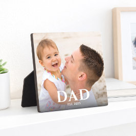 Custom Dad Established Modern Photo Fotoplatte