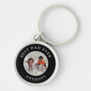 Custom Dad Kids Family Foto Monogram Personalized Schlüsselanhänger