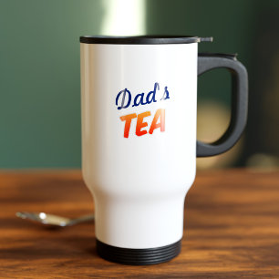 Custom Dad Name Tea No Sugar Stylish Reisebecher