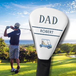 Custom DAD Name Watercolor Cart  Golf Headcover