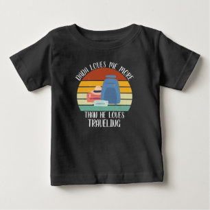 CUSTOM Dada Lieben mich mehr als die Lieben reisen Baby T-shirt