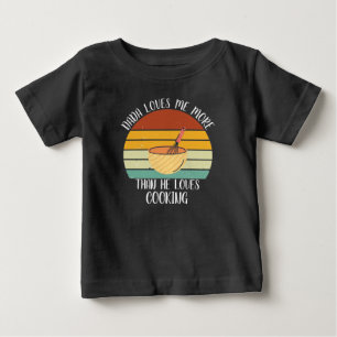 CUSTOM Dada Lieben mir mehr als die Lieben Kochen Baby T-shirt