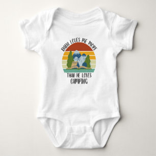 CUSTOM Dada Lieben mir mehr als Lieben Camping Baby Strampler