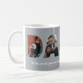 Custom Daddy 5 Foto Collage GrayVatertag Kaffeetasse