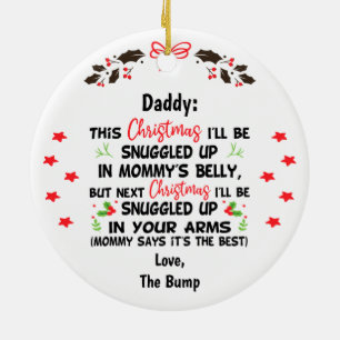 Custom Daddy An Weihnachten werde ich geknickt Keramik Ornament