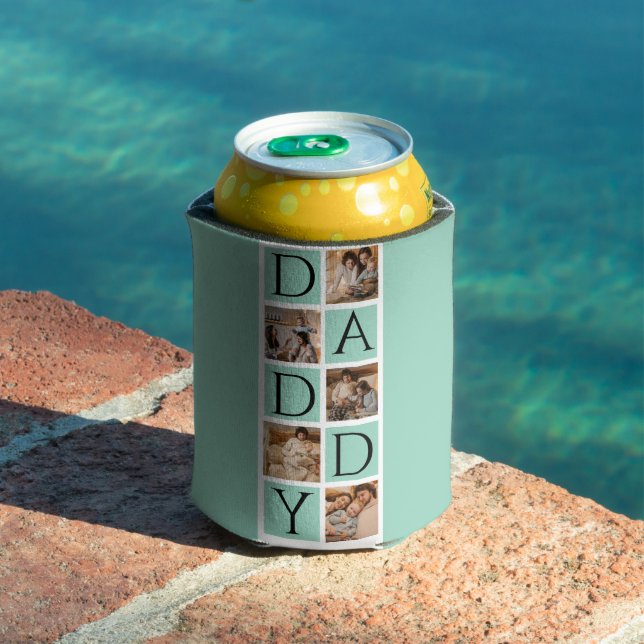 Custom Daddy Foto Collage Cooler - Modernes 5-Foto Dosenkühler (In Situ Pool)