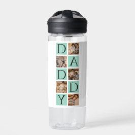 Custom Daddy Foto Collage Water Flasche