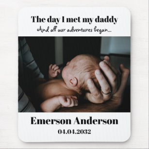 Custom Daddy Foto First Vatertag Mousepad