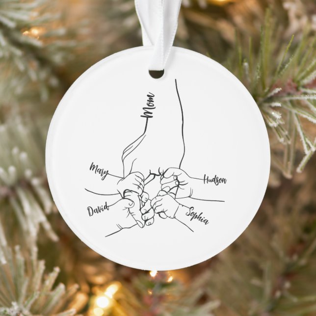 Custom Daddy oder Mama mit Kid-Namen Personalisier Ornament (Baum)