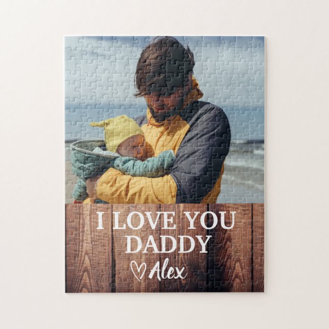 Custom Daddy Puzzle I Liebe You Daddy Foto (Vertikal)